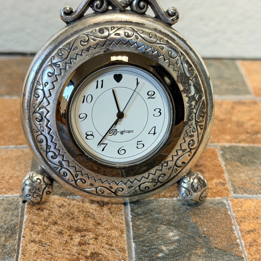 Brighton Silver Table Clock mini